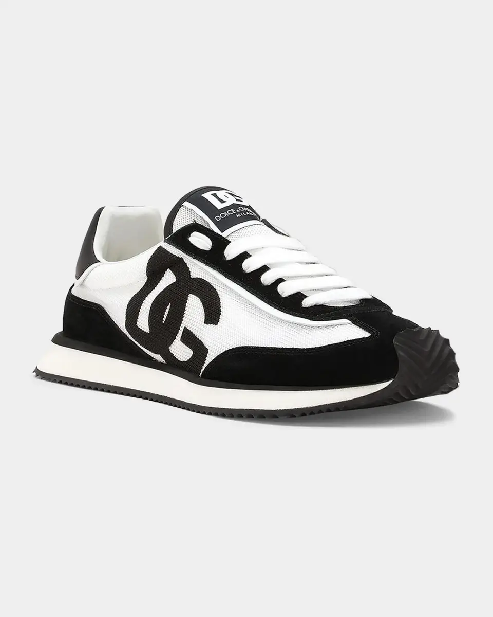 Dolce & Gabbana Men's Mixed-Material DG Cushion Sneakers | Thumbnail 6