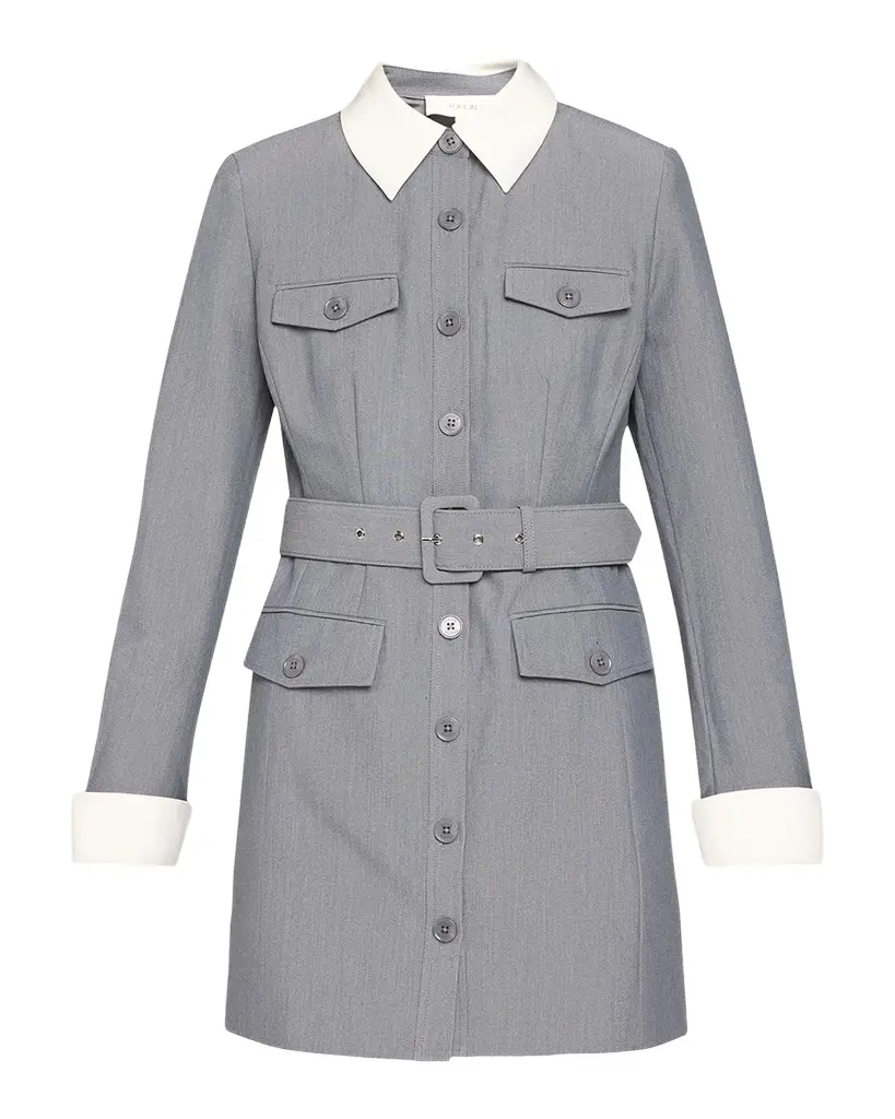 Toccin Valerie Belted Mini Shirtdress