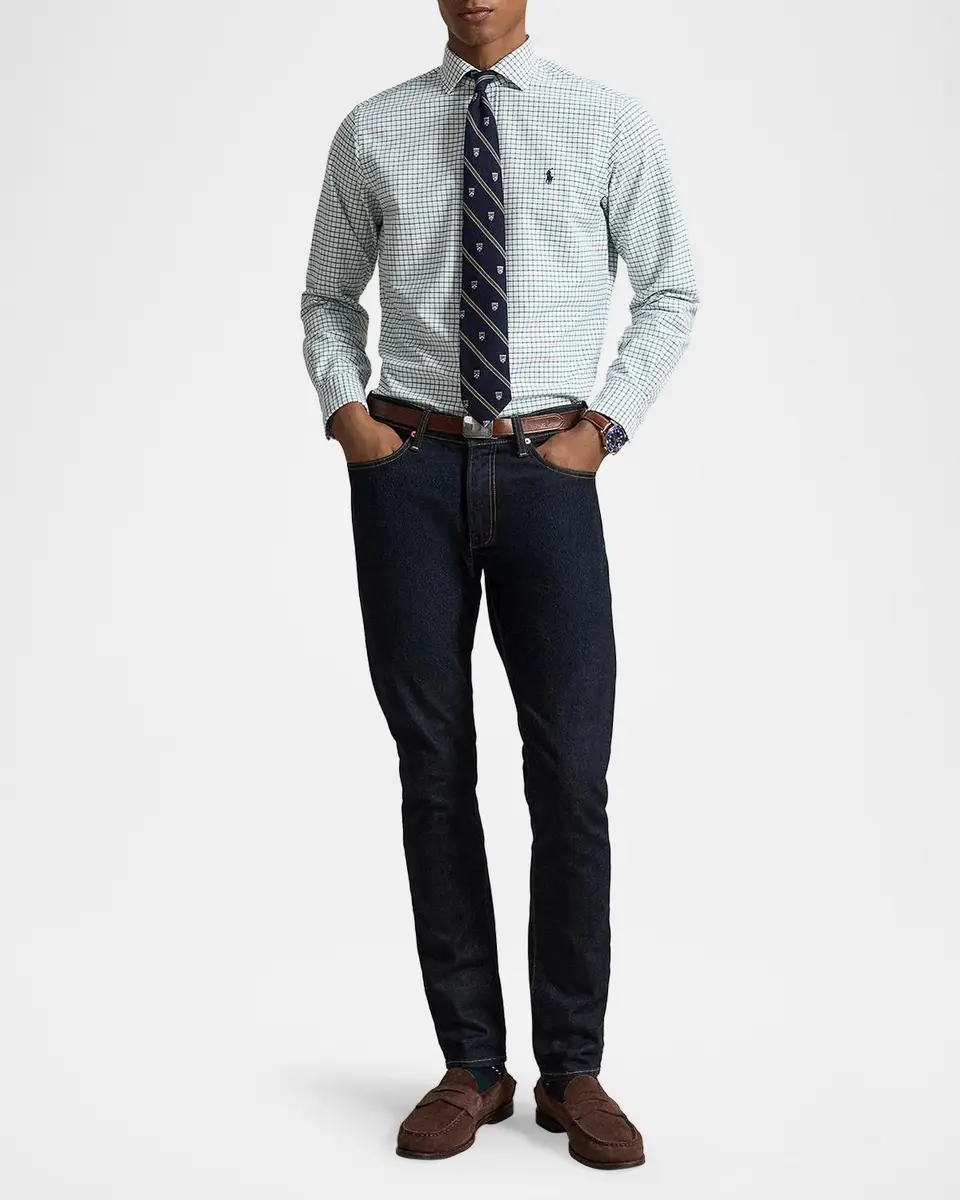 Polo Ralph Lauren Men's Classic Oxford Grid Check Sport Shirt | Thumbnail 2 Polo Ralph Lauren Men's Classic Oxford Grid Check Sport Shirt | Thumbnail 2