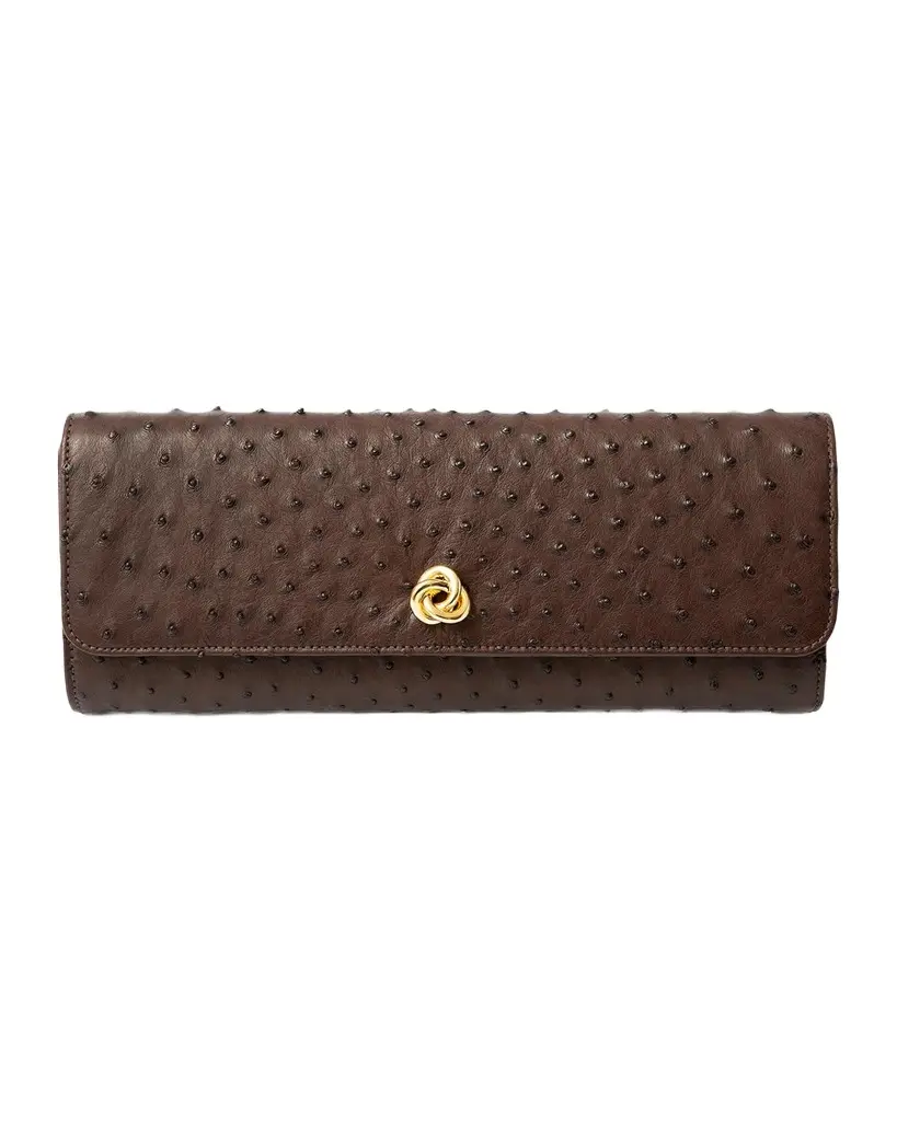 MICHELLE WILHITE Robbie Textured Leather Flap Clutch Bag | Image 1 MICHELLE WILHITE Robbie Textured Leather Flap Clutch Bag | Image 1