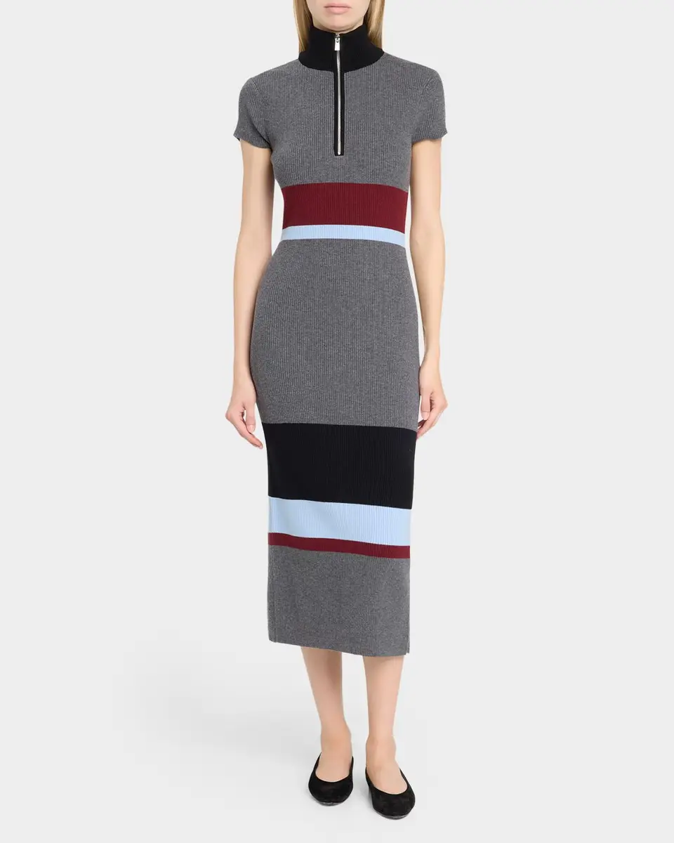 Toccin Dasha Striped Turtleneck Knit Midi Dress | Thumbnail 2 Toccin Dasha Striped Turtleneck Knit Midi Dress | Thumbnail 2
