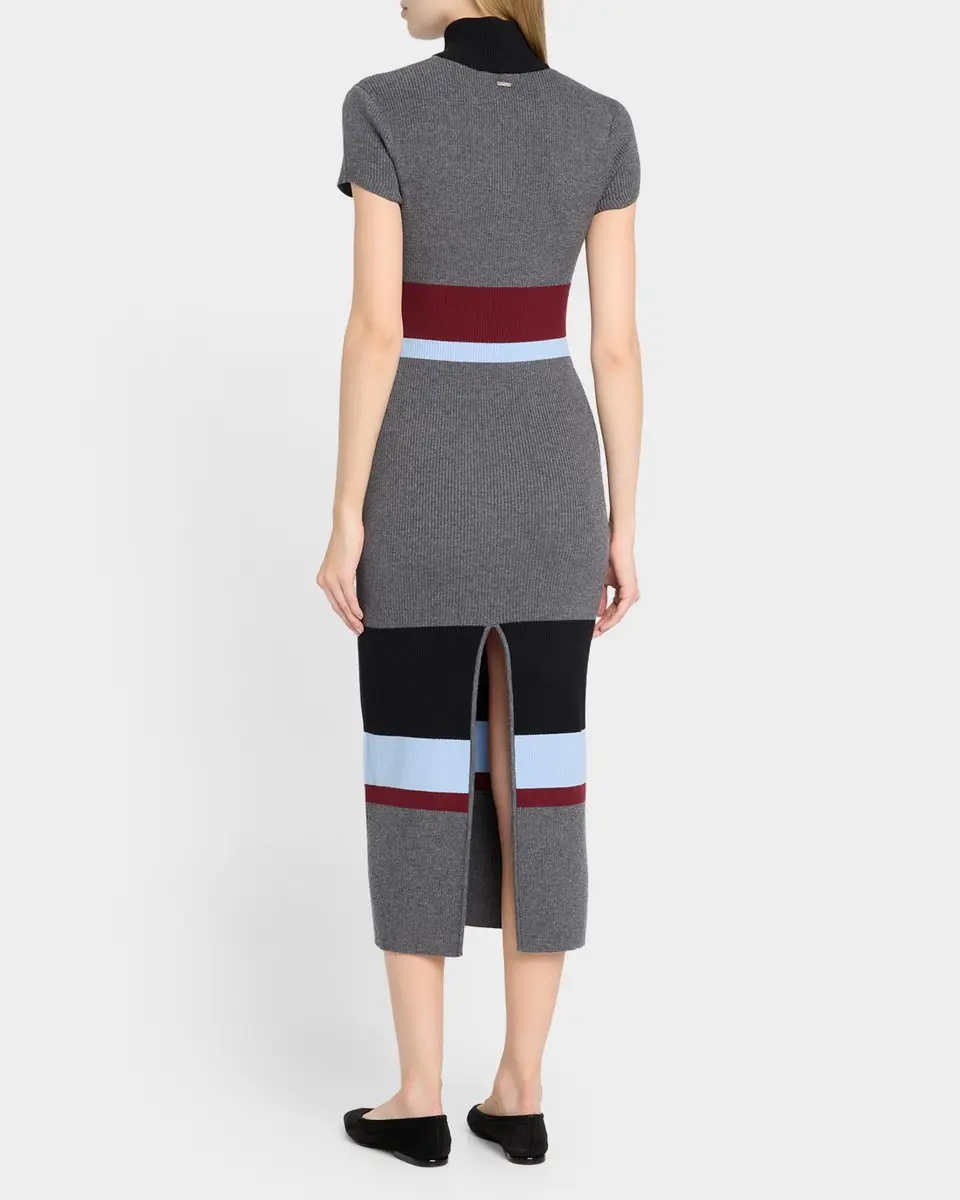 Toccin Dasha Striped Turtleneck Knit Midi Dress | Thumbnail 3 Toccin Dasha Striped Turtleneck Knit Midi Dress | Thumbnail 3