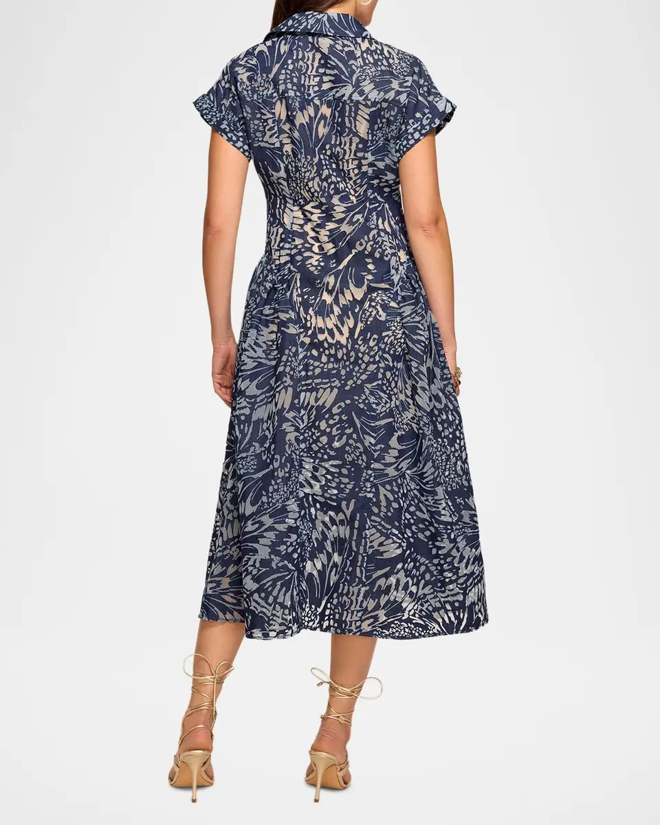 Ramy Brook Kate Butterfly Burnout Midi Shirtdress | Thumbnail 3 Ramy Brook Kate Butterfly Burnout Midi Shirtdress | Thumbnail 3