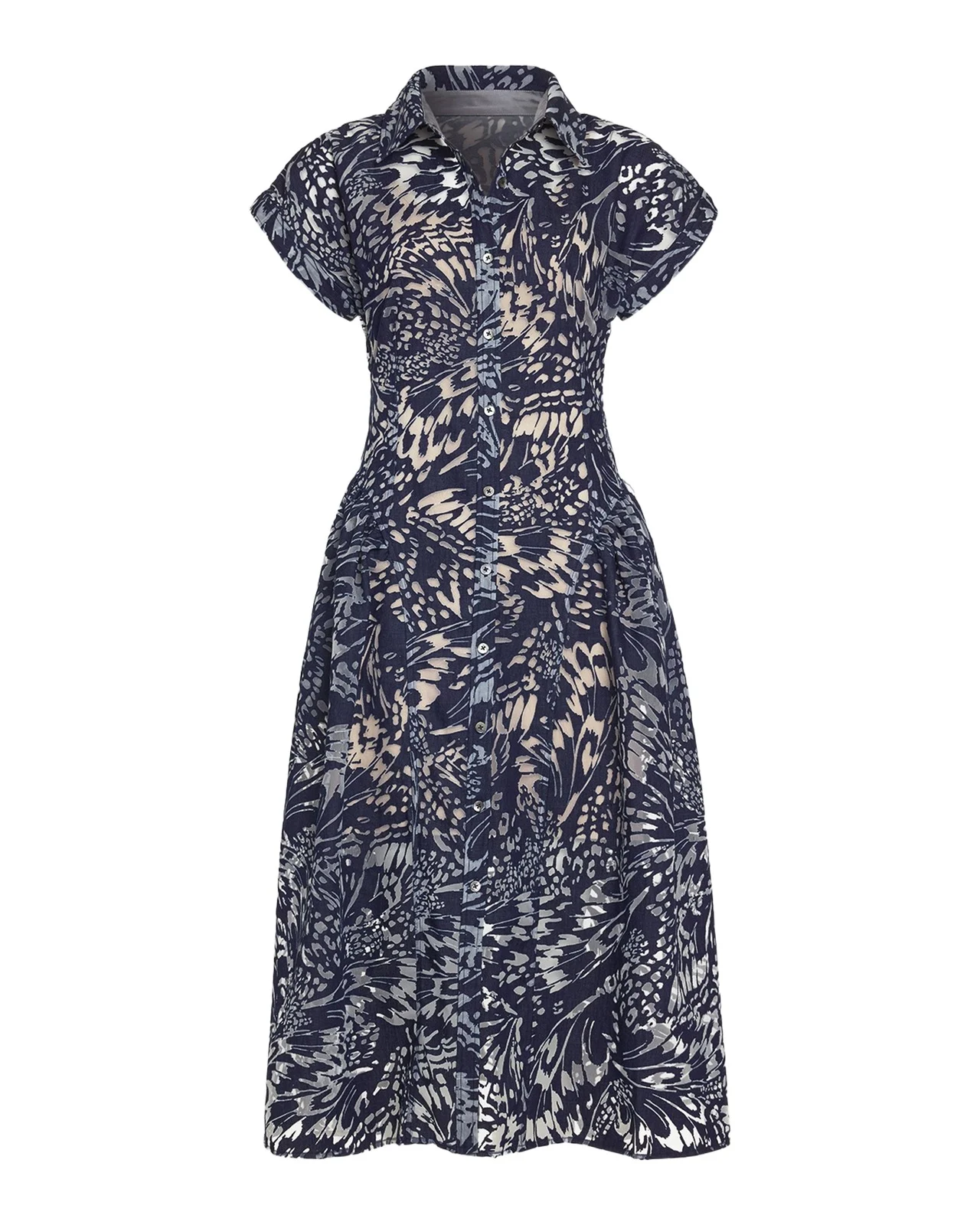 Kate Butterfly Burnout Midi Shirtdress Kate Butterfly Burnout Midi Shirtdress