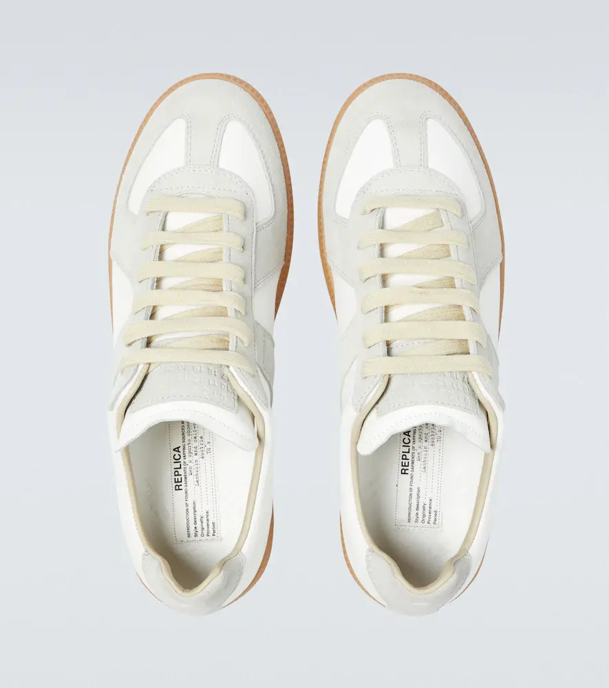 Maison Margiela Replica leather and suede sneakers | Thumbnail 3