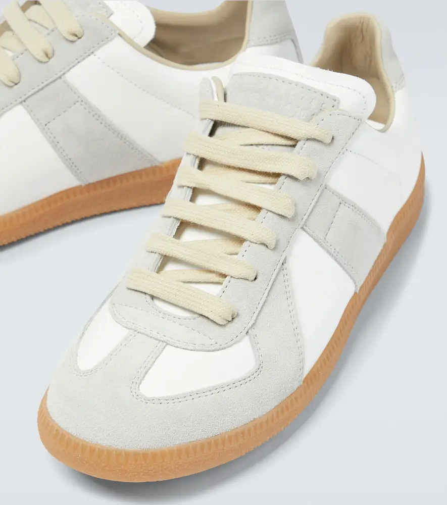 Maison Margiela Replica leather and suede sneakers | Thumbnail 4