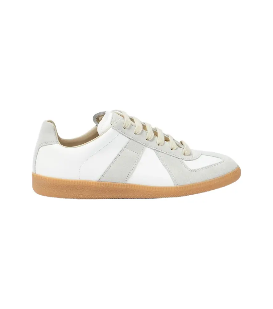 Maison Margiela Replica leather and suede sneakers