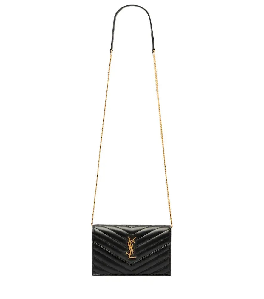 Saint Laurent Cassandre matelassé envelope leather wallet on chain | Image 1 Saint Laurent Cassandre matelassé envelope leather wallet on chain | Image 1