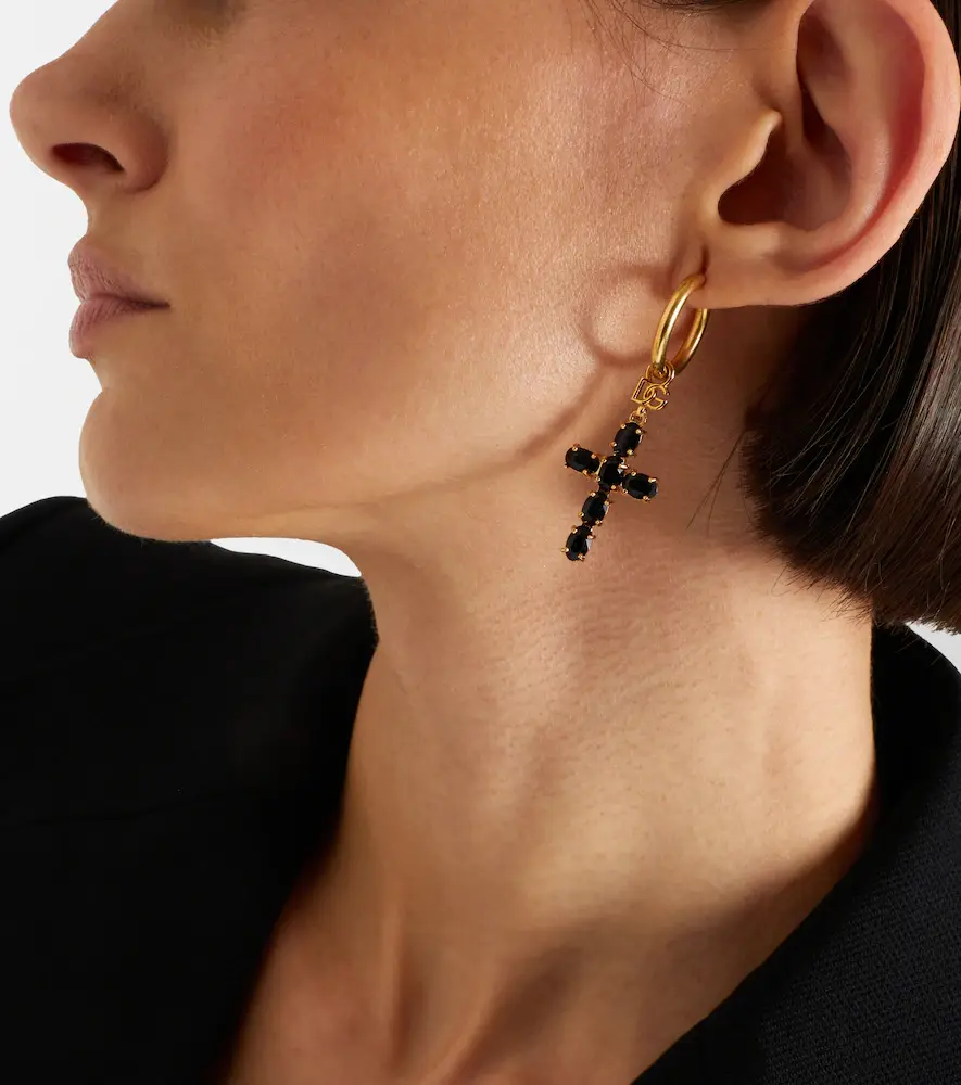 Dolce & Gabbana Crystal-embellished drop earrings | Thumbnail 5