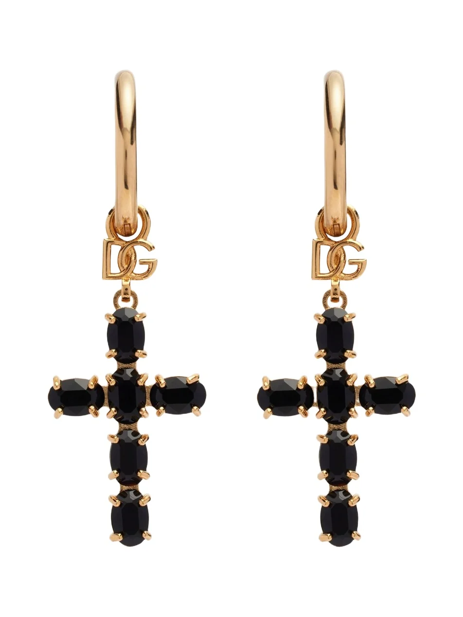 Dolce & Gabbana Crystal-embellished drop earrings