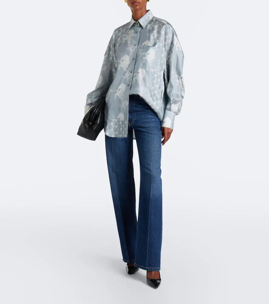 Stella McCartney Printed silk satin shirt | Thumbnail 5