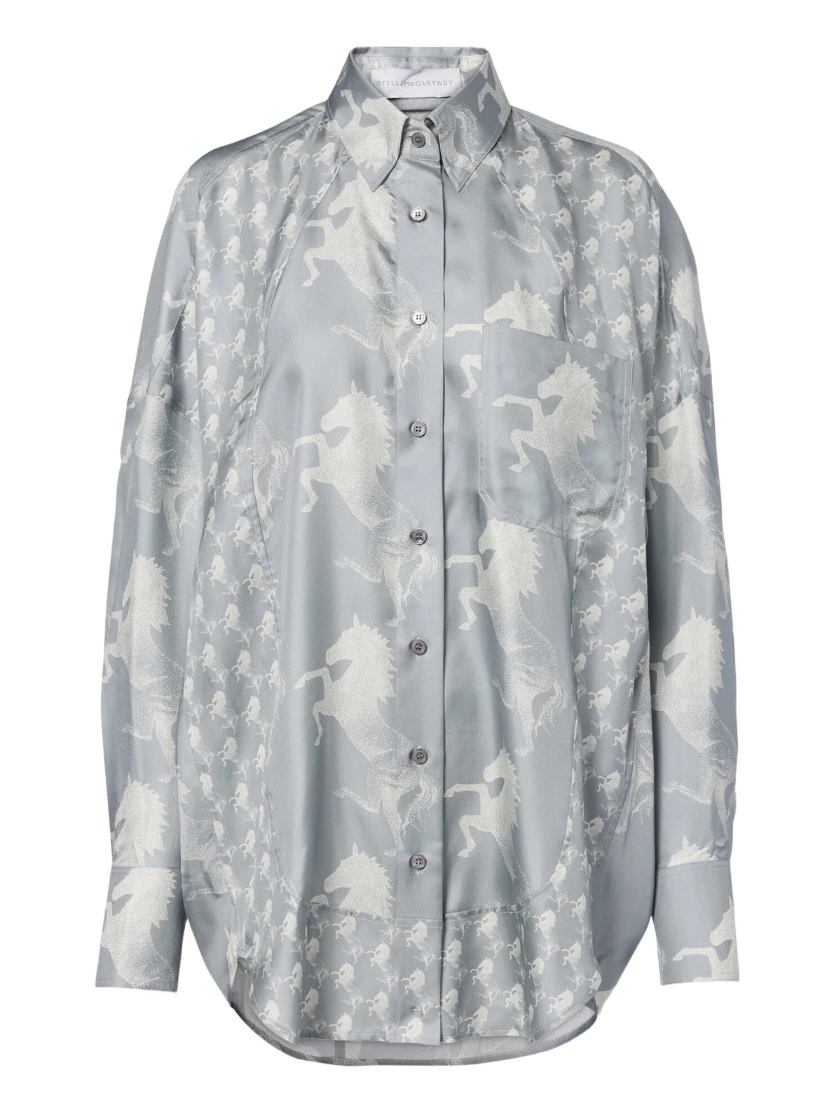 Stella McCartney Printed silk satin shirt