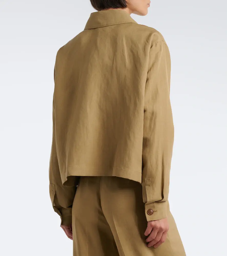 Max Mara Linen and silk twill jacket | Thumbnail 3 Max Mara Linen and silk twill jacket | Thumbnail 3