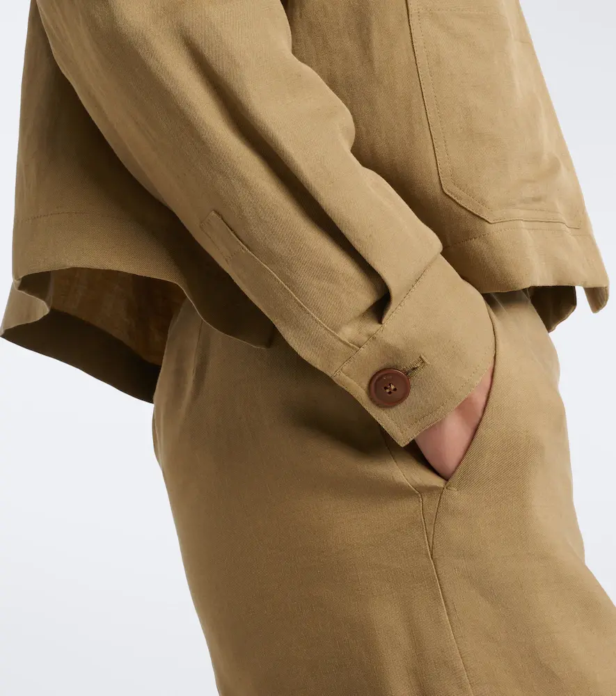 Max Mara Linen and silk twill jacket | Thumbnail 4 Max Mara Linen and silk twill jacket | Thumbnail 4