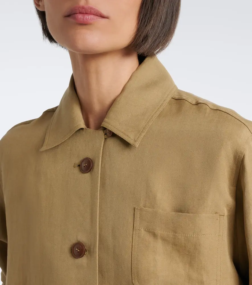 Max Mara Linen and silk twill jacket | Thumbnail 6 Max Mara Linen and silk twill jacket | Thumbnail 6