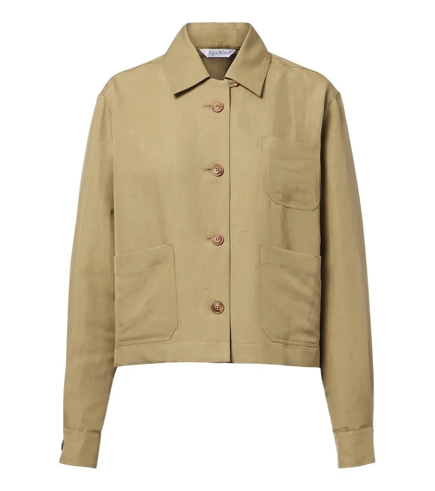 Max Mara Linen and silk twill jacket | Image 1 Max Mara Linen and silk twill jacket | Image 1