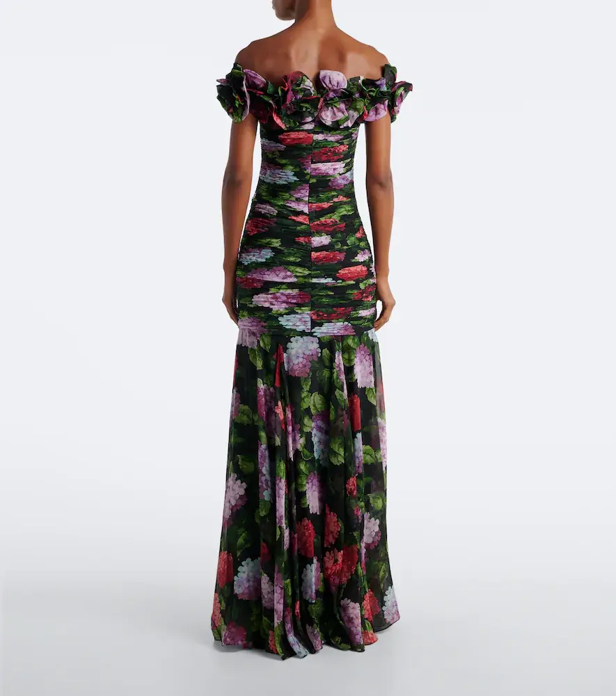 Carolina Herrera Floral-appliqué floral draped silk gown | Thumbnail 5 Carolina Herrera Floral-appliqué floral draped silk gown | Thumbnail 5