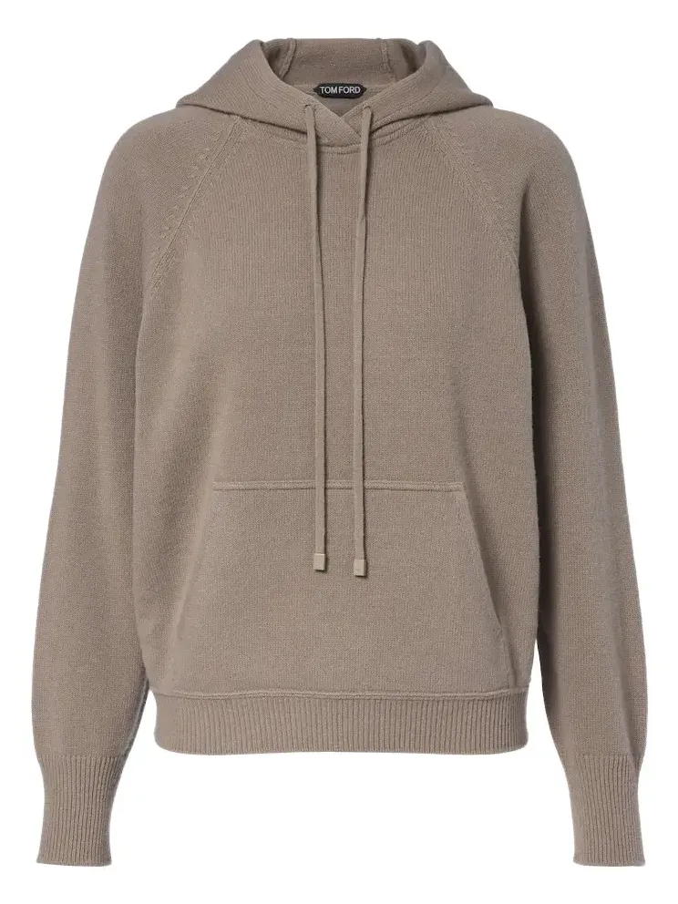 Wool and cashmere hoodie