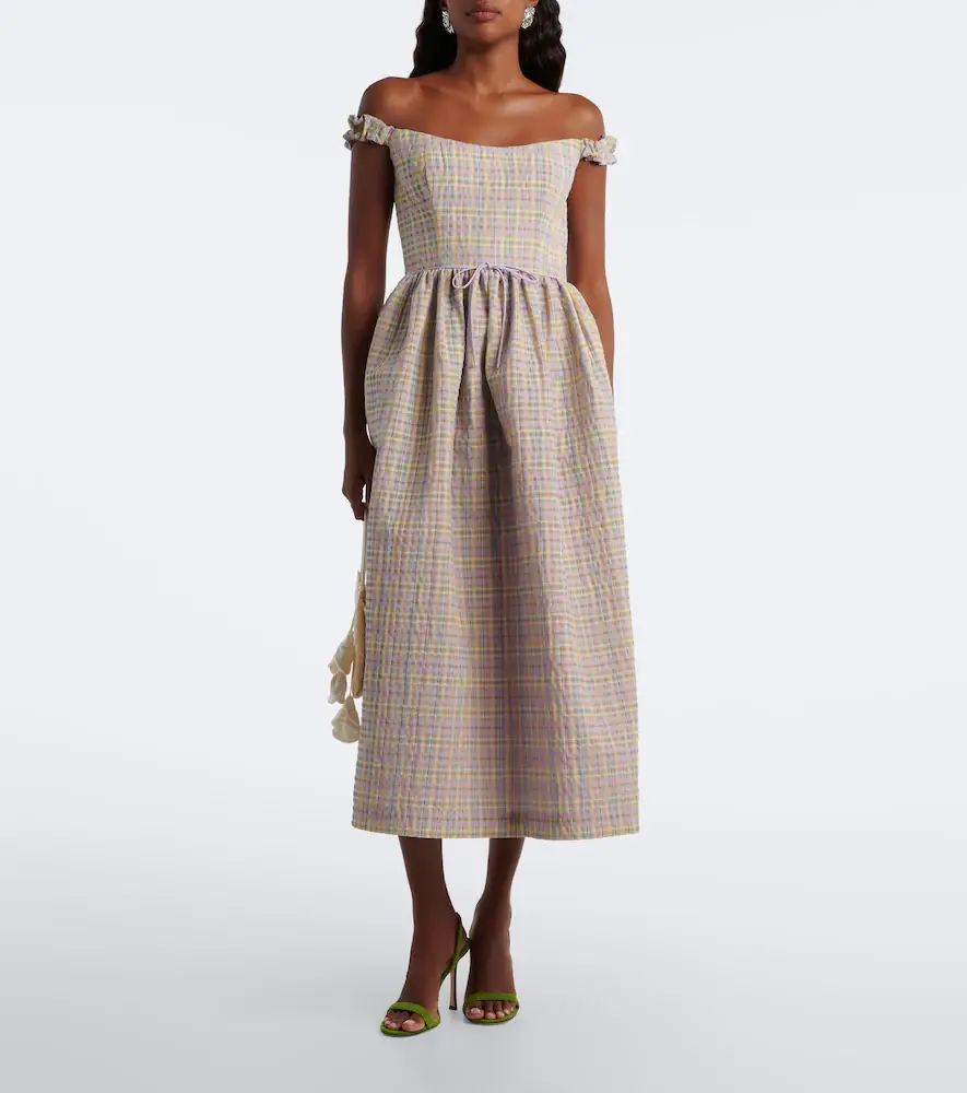 Markarian Ginger off-shoulder seersucker bustier dress | Thumbnail 6 Markarian Ginger off-shoulder seersucker bustier dress | Thumbnail 6