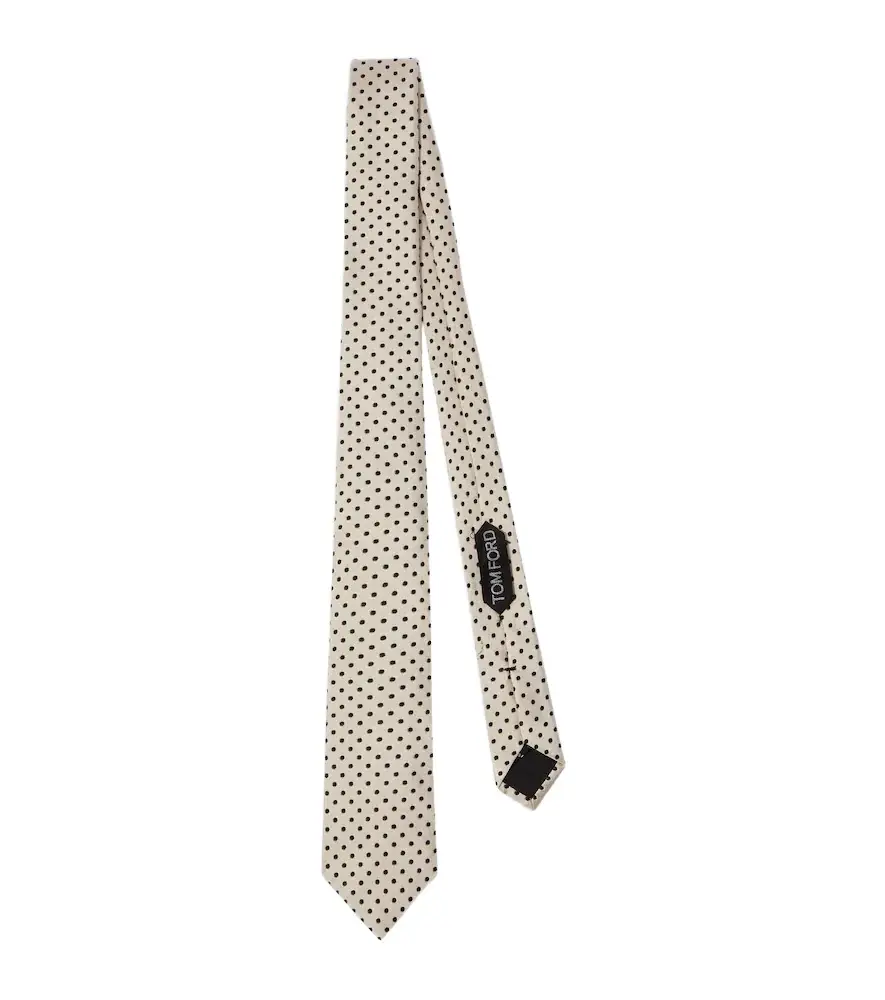Tom Ford Polka-dot silk jacquard tie | Image 1 Tom Ford Polka-dot silk jacquard tie | Image 1