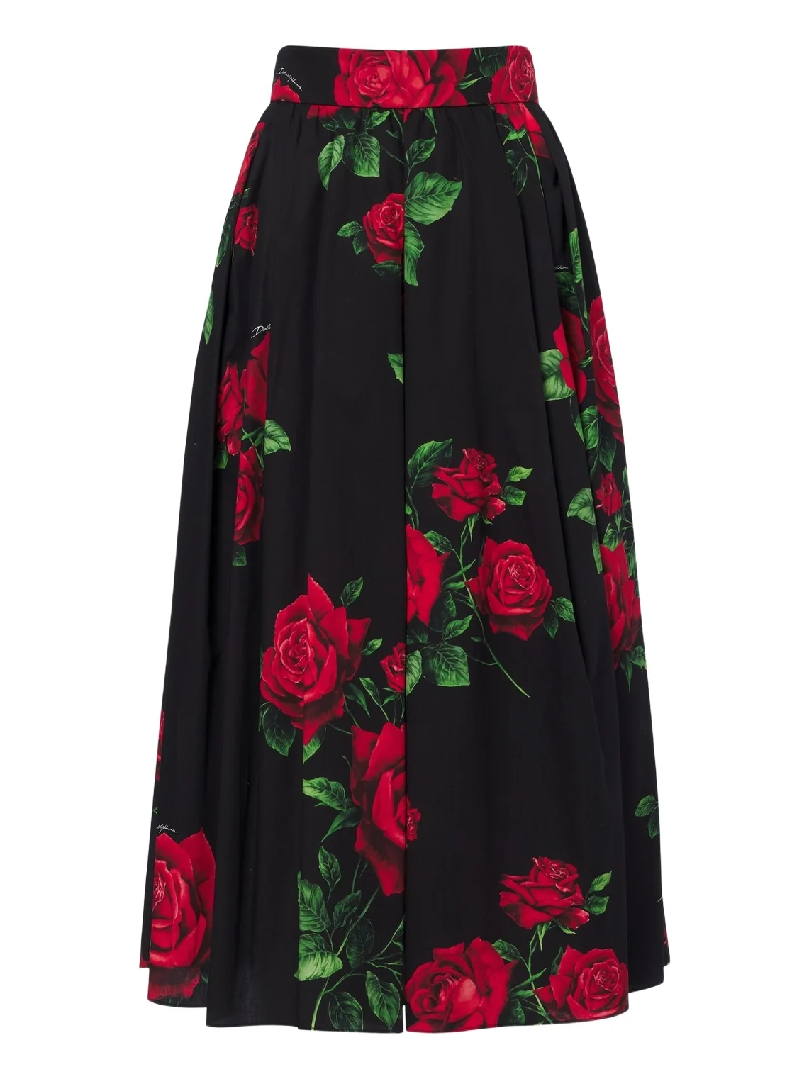 Floral cotton poplin midi skirt Floral cotton poplin midi skirt