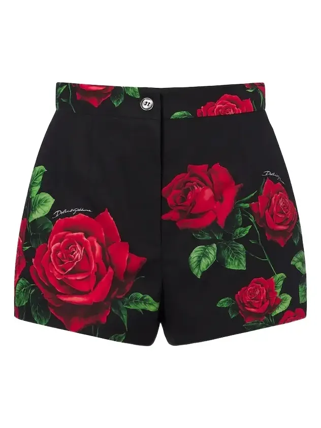 Floral cotton shorts Floral cotton shorts