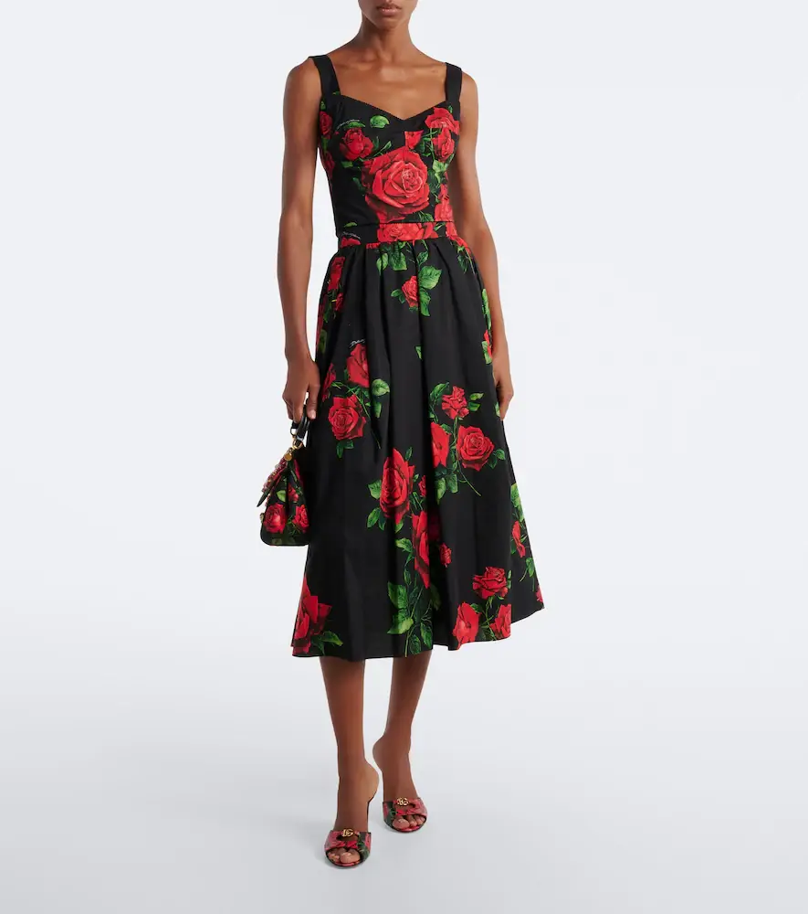 Dolce & Gabbana Floral cotton-blend bustier | Thumbnail 3 Dolce & Gabbana Floral cotton-blend bustier | Thumbnail 3