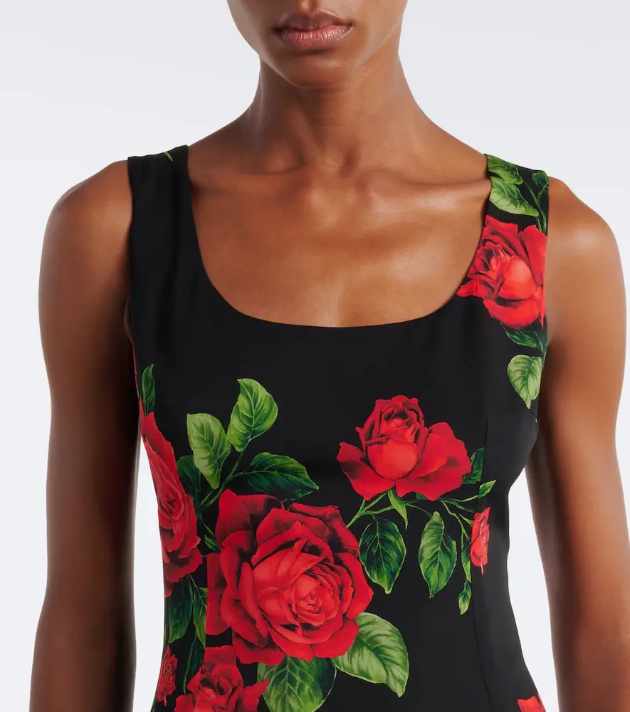 Dolce & Gabbana Floral silk-blend midi dress | Thumbnail 2 Dolce & Gabbana Floral silk-blend midi dress | Thumbnail 2