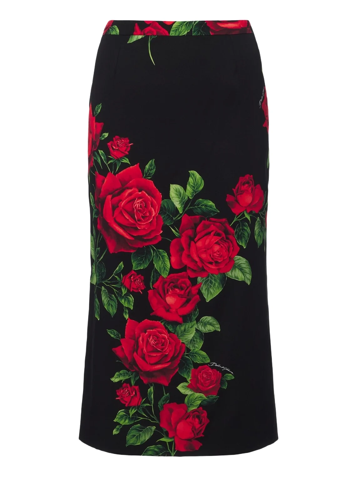 Dolce & Gabbana Floral silk-blend pencil skirt