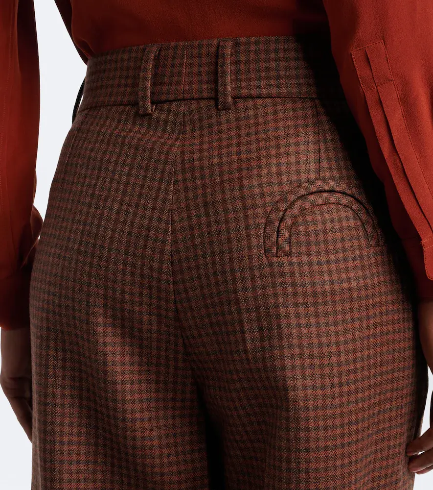 Blazé Milano Blazé Milano Fox checked virgin wool straight pants | Thumbnail 3