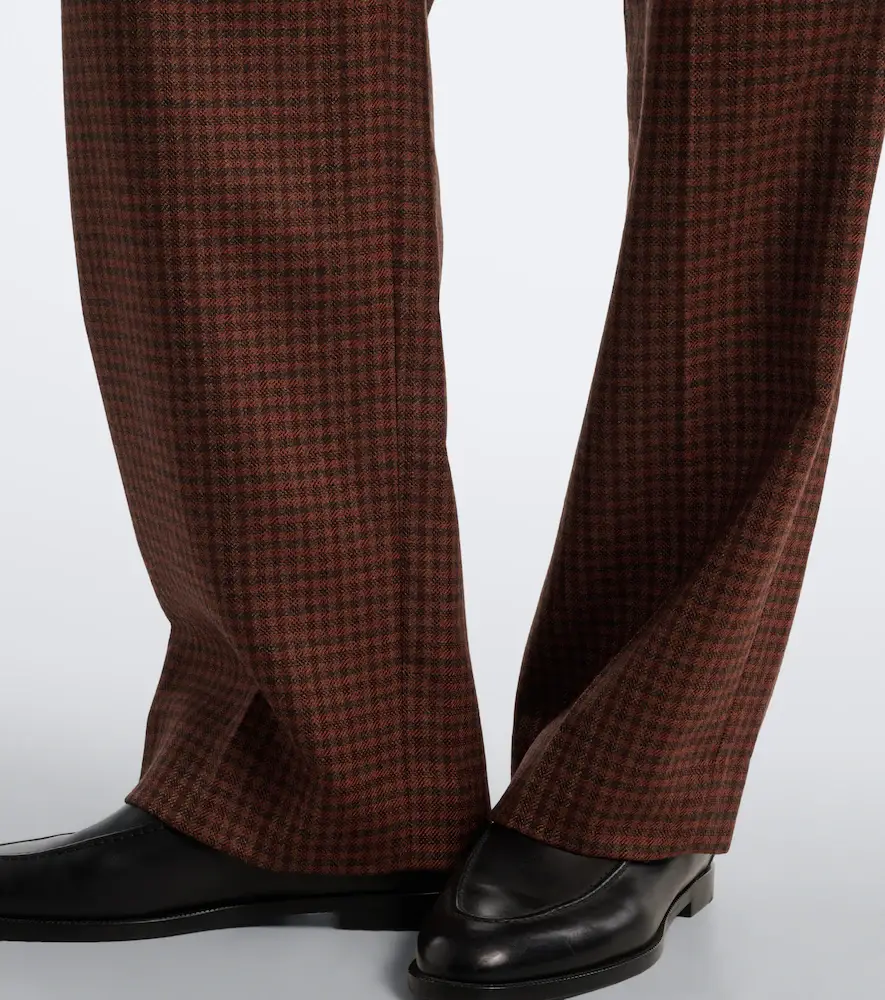 Blazé Milano Blazé Milano Fox checked virgin wool straight pants | Thumbnail 4
