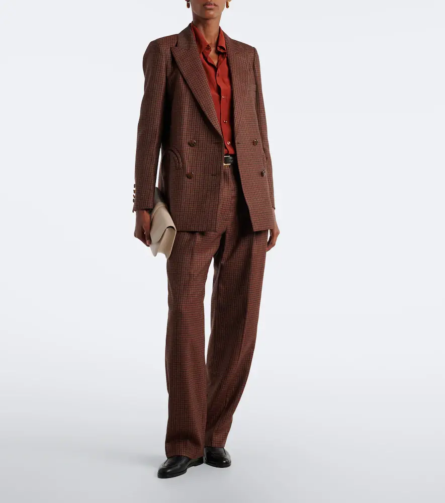 Blazé Milano Blazé Milano Fox checked virgin wool straight pants | Thumbnail 5