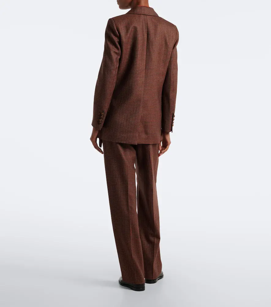 Blazé Milano Blazé Milano Fox checked virgin wool straight pants | Thumbnail 6