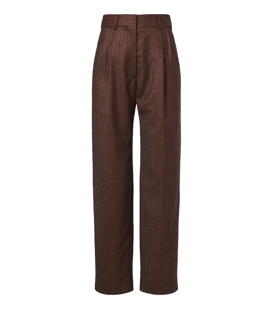 Blaze Milano Blazé Milano Fox checked virgin wool straight pants | Image 1 Blaze Milano Blazé Milano Fox checked virgin wool straight pants | Image 1