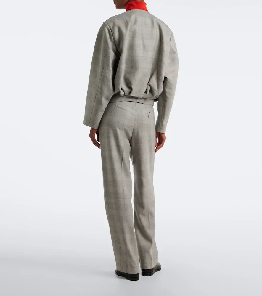 Blazé Milano Blazé Milano Fox checked wool, silk, and cashmere straight pants | Thumbnail 6 Blazé Milano Blazé Milano Fox checked wool, silk, and cashmere straight pants | Thumbnail 6