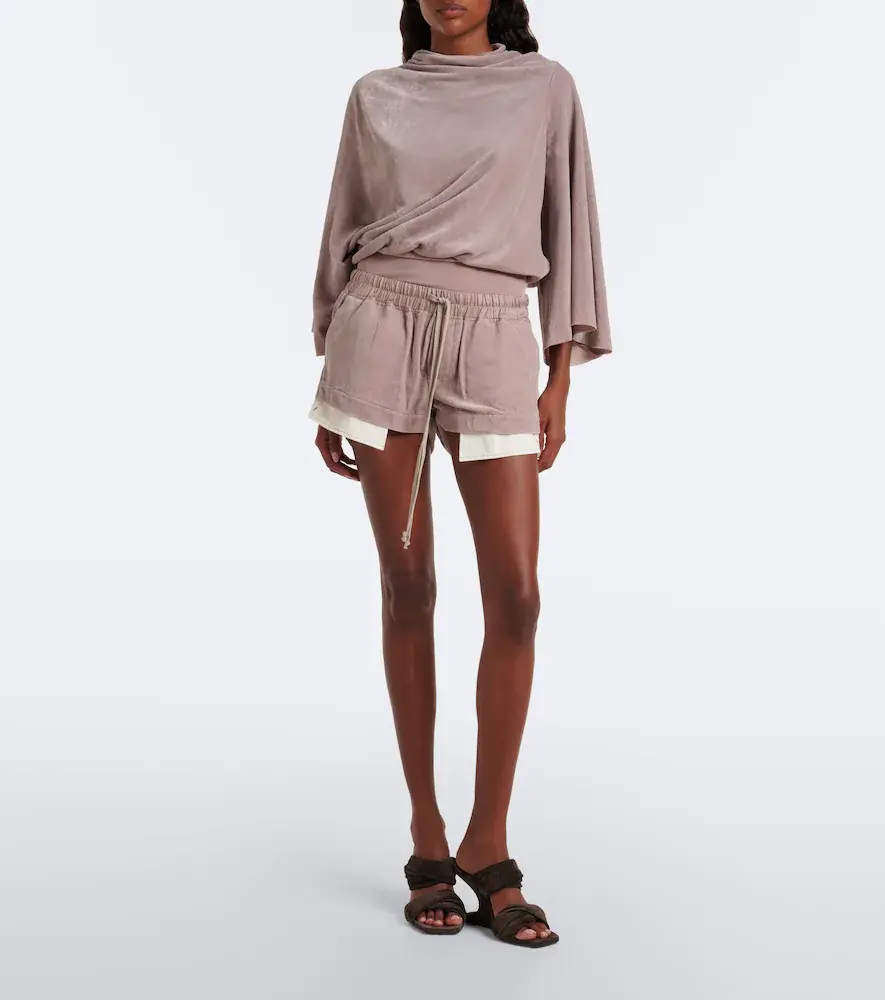 Rick Owens Fog velvet shorts | Thumbnail 3 Rick Owens Fog velvet shorts | Thumbnail 3