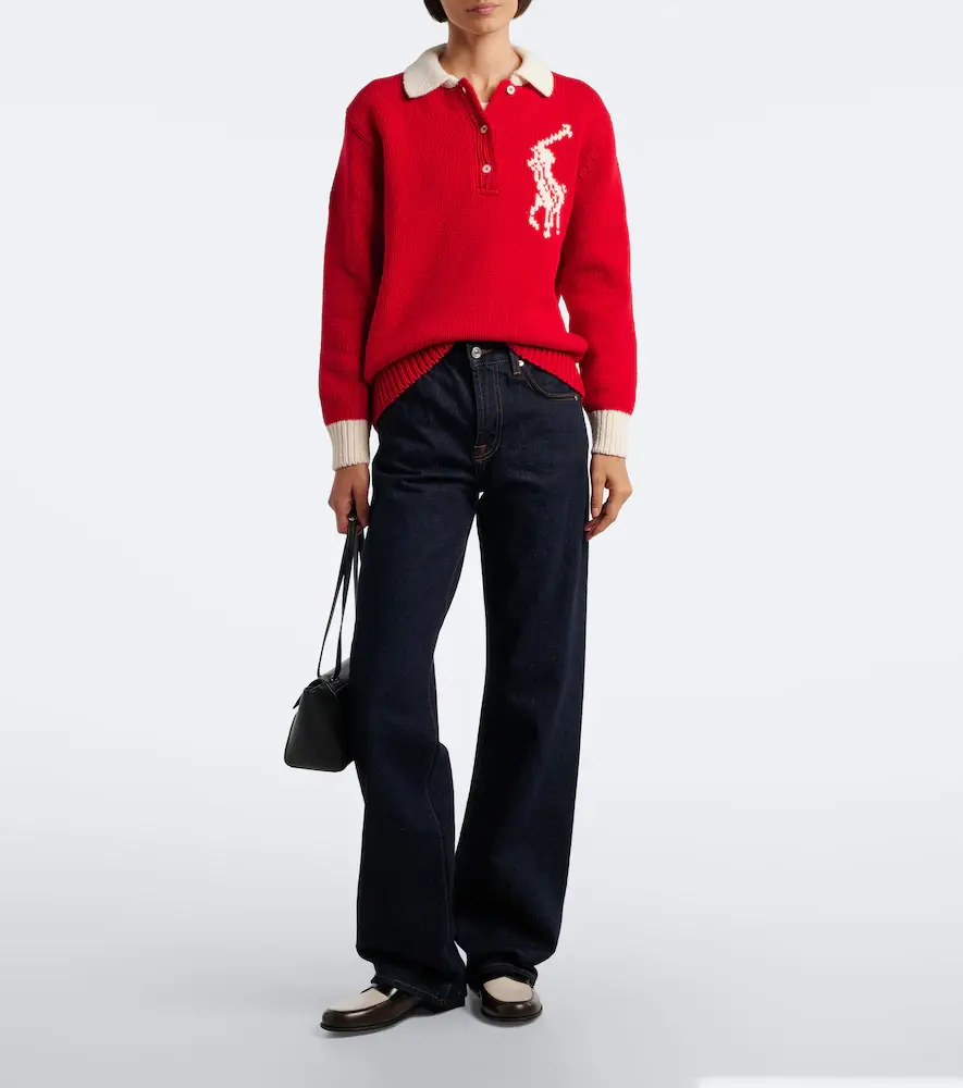 Polo Ralph Lauren Big Pony intarsia wool polo sweater | Thumbnail 4 Polo Ralph Lauren Big Pony intarsia wool polo sweater | Thumbnail 4