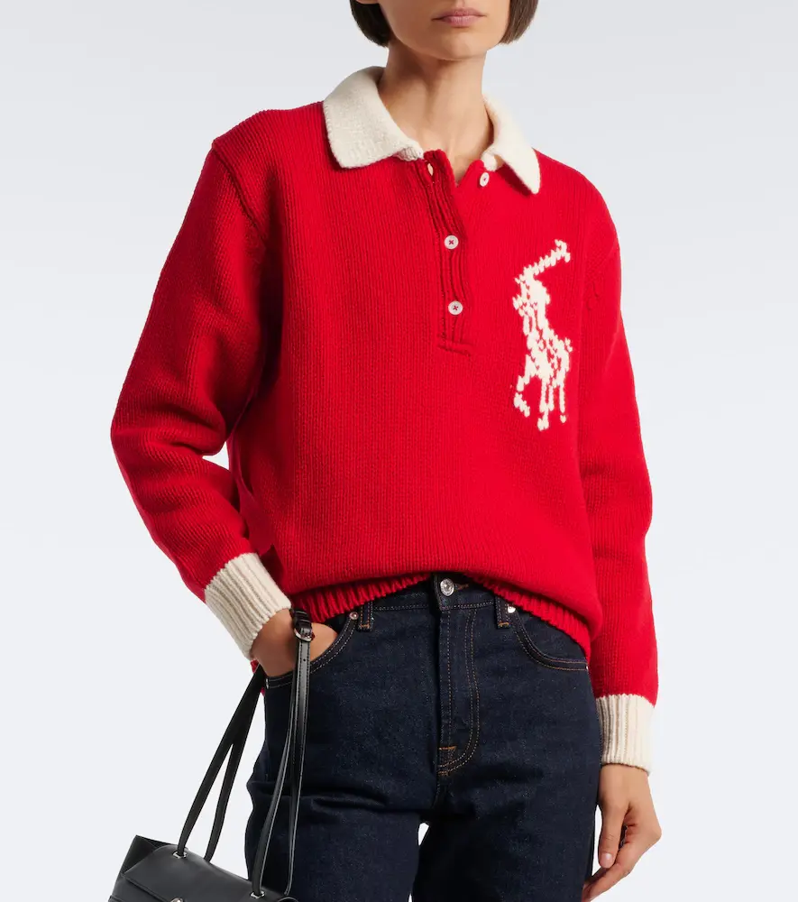 Polo Ralph Lauren Big Pony intarsia wool polo sweater | Thumbnail 5 Polo Ralph Lauren Big Pony intarsia wool polo sweater | Thumbnail 5