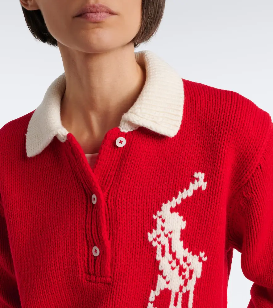 Polo Ralph Lauren Big Pony intarsia wool polo sweater | Thumbnail 6 Polo Ralph Lauren Big Pony intarsia wool polo sweater | Thumbnail 6