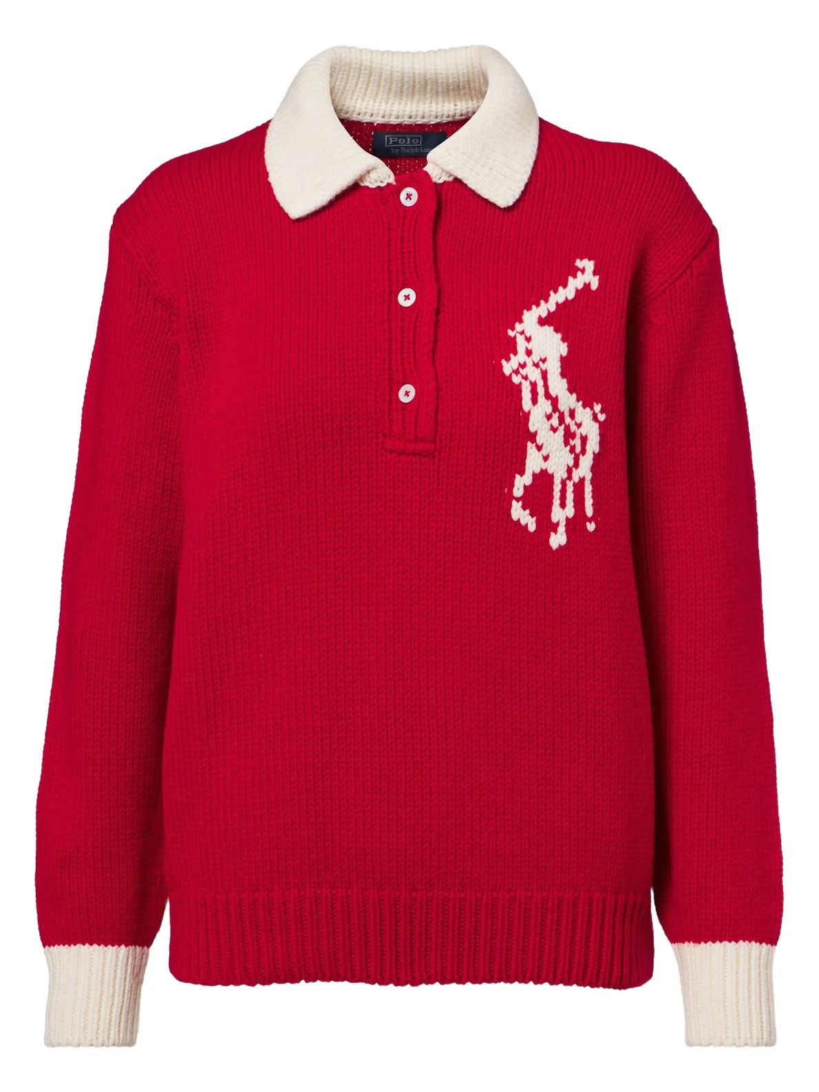 Big Pony intarsia wool polo sweater Big Pony intarsia wool polo sweater