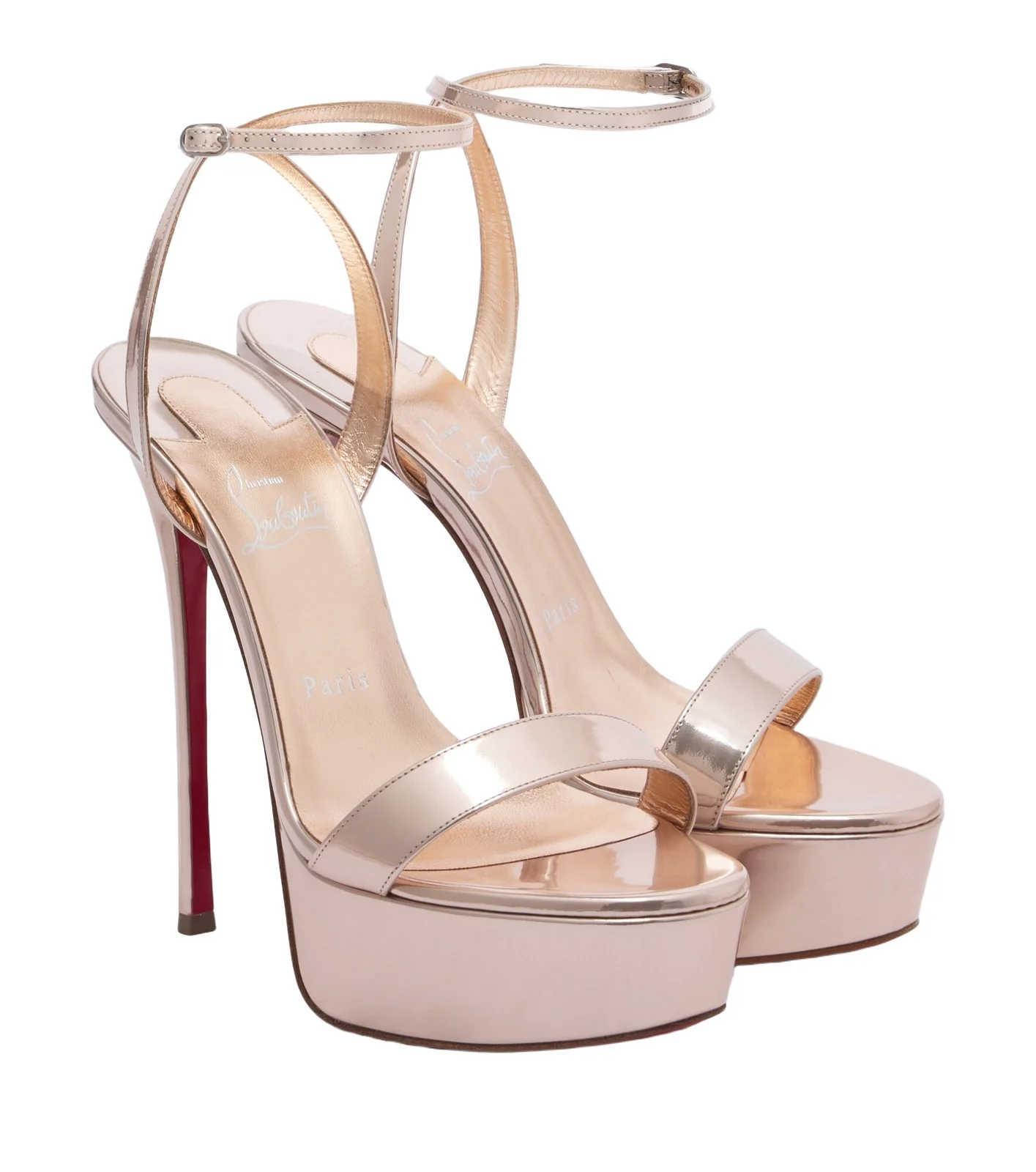 Loubi Queen Alta leather platform sandals
