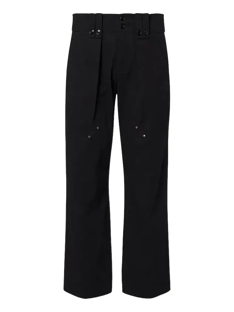 Amandine pleated cotton-blend straight pants Amandine pleated cotton-blend straight pants