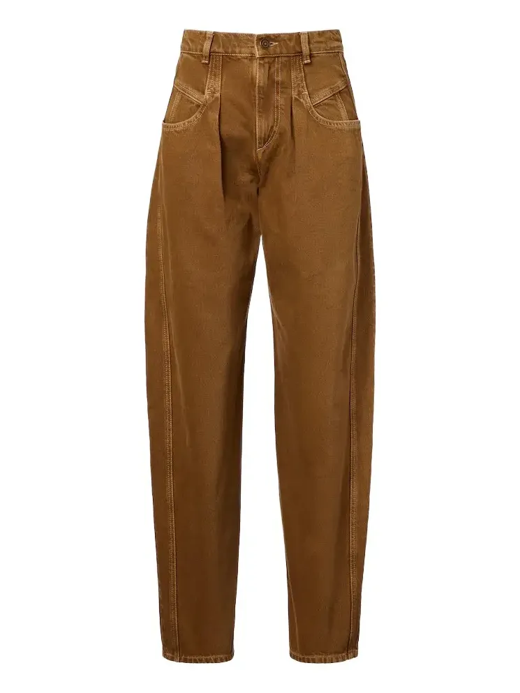 Lisha pleated barrel-leg jeans Lisha pleated barrel-leg jeans