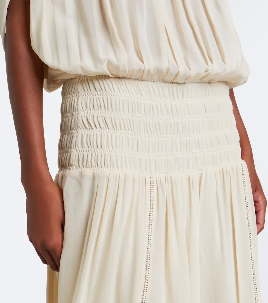 Isabel Marant Nesrine beaded shirred silk maxi dress | Thumbnail 3 Isabel Marant Nesrine beaded shirred silk maxi dress | Thumbnail 3