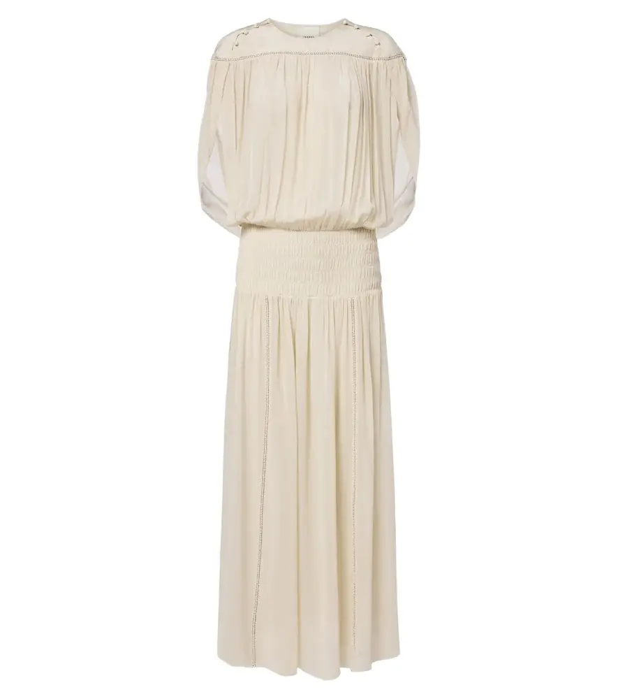 Isabel Marant Nesrine beaded shirred silk maxi dress | Image 1 Isabel Marant Nesrine beaded shirred silk maxi dress | Image 1