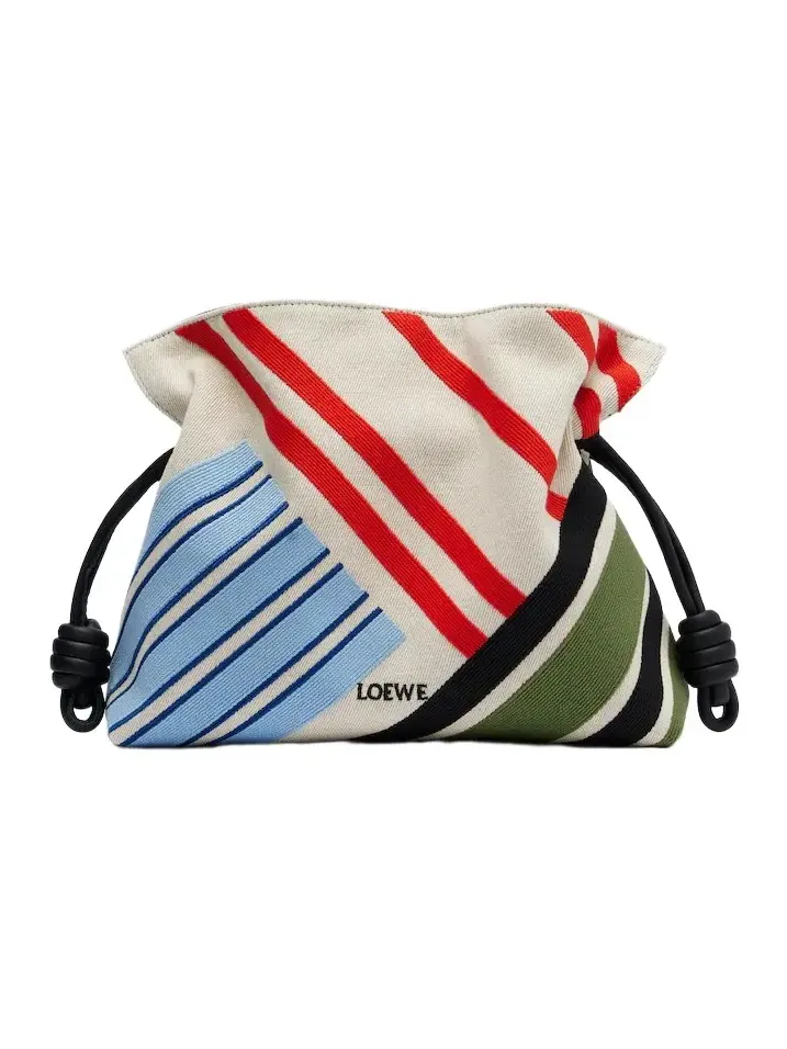 Loewe Flamenco Medium embroidered canvas clutch