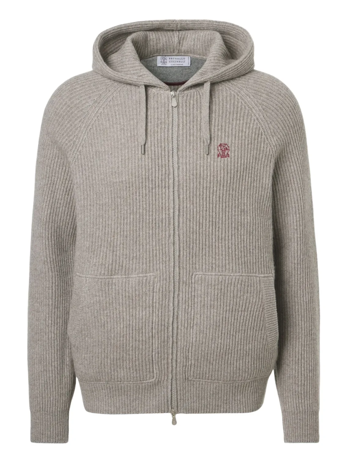 Ribbed-knit cashmere zip-up cardigan Ribbed-knit cashmere zip-up cardigan