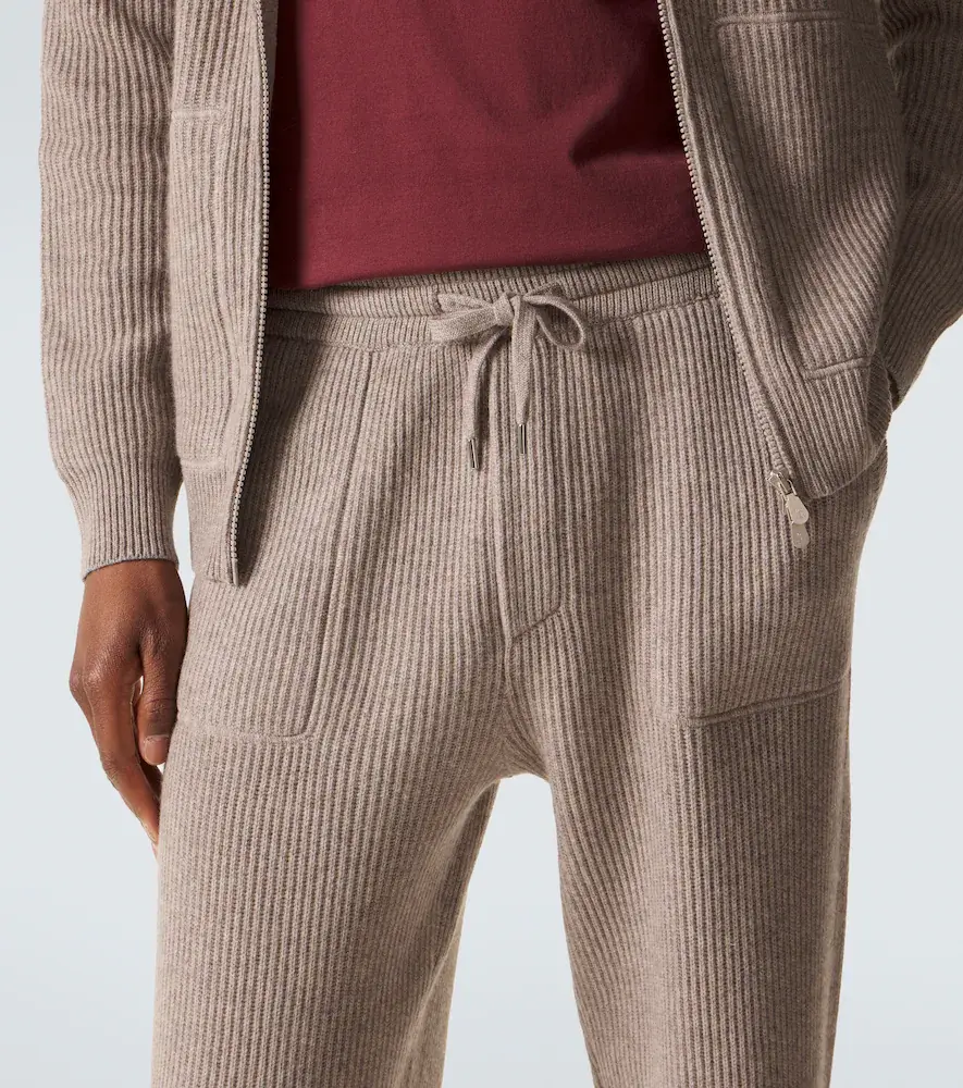 Brunello Cucinelli Ribbed-knit cashmere sweatpants | Thumbnail 3 Brunello Cucinelli Ribbed-knit cashmere sweatpants | Thumbnail 3