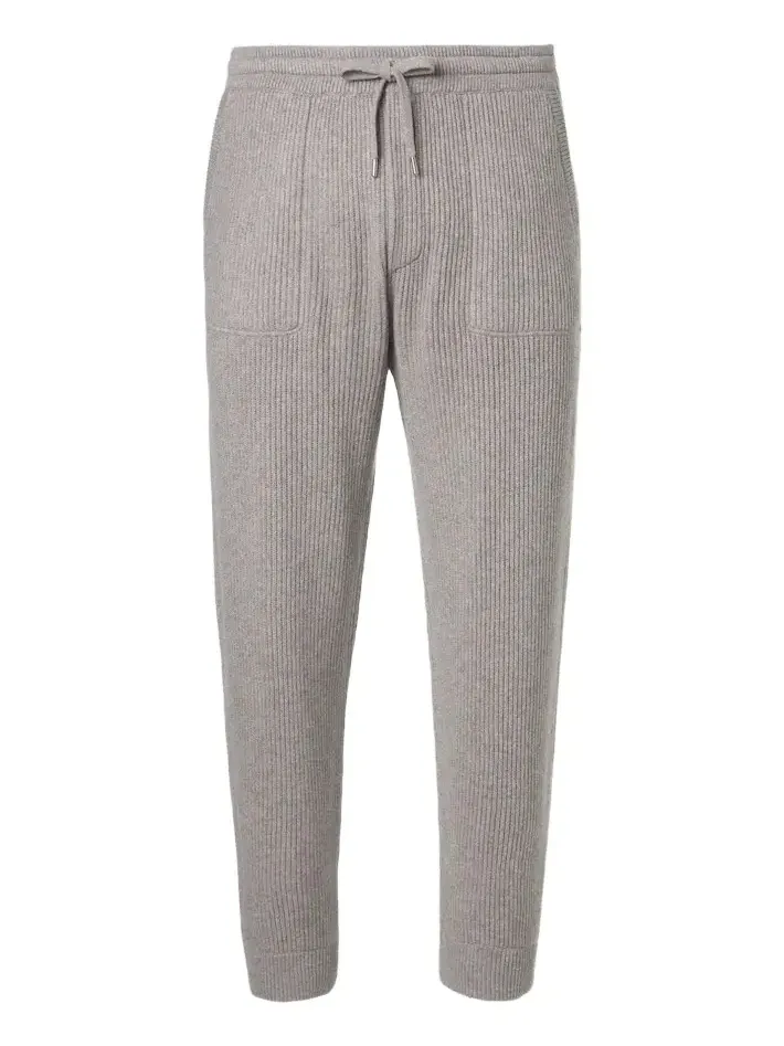 Ribbed-knit cashmere sweatpants Ribbed-knit cashmere sweatpants