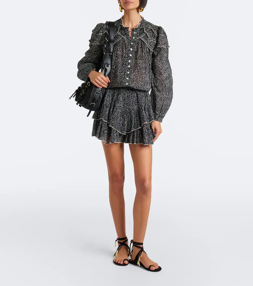 Marant Étoile Christa polka-dot cotton blouse | Thumbnail 6